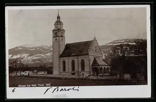 Foto-AK Fritz Gratl: Absam bei Hall /Tirol, Blick zur Kirche