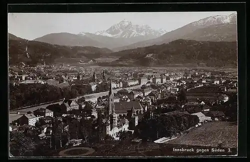 Foto-AK Fritz Gratl: Innsbruck, Teilansicht gegen Süden