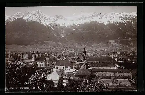Foto-AK Fritz Gratl: Innsbruck, Ortsansicht vom Berg Isel
