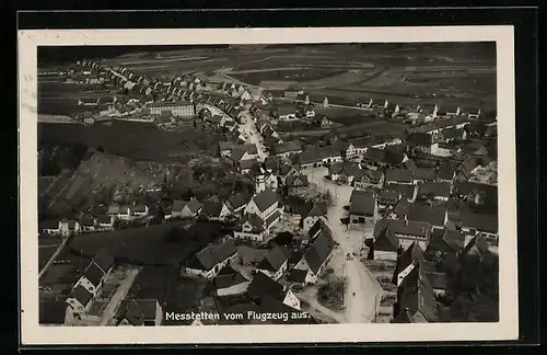 AK Messstetten, Ortsansicht vom Flugzeug aus