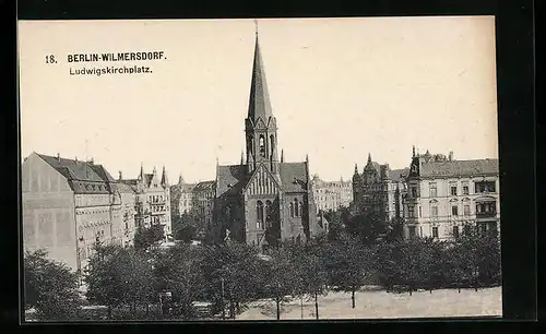 AK Berlin-Wilmersdorf, Ludwigskirchplatz