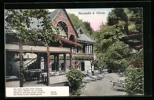 AK Dresden-Pillnitz, Gasthaus Meixmühle