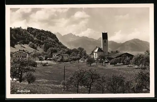 AK Rossholzen, Gesamtansicht mit Gasthof