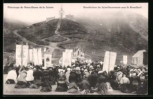 AK Salette, Bénédiction du Saint-Sacrement sous le Brouillard