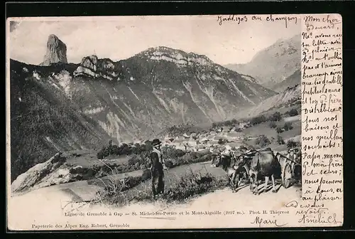 AK St. Michel-les-Portex, Vue générale avec le Mont-Aiguille