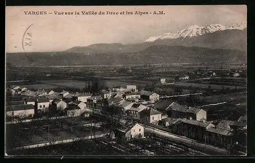 AK Varces, Vue sur la Vallée du Drac et les Alpes