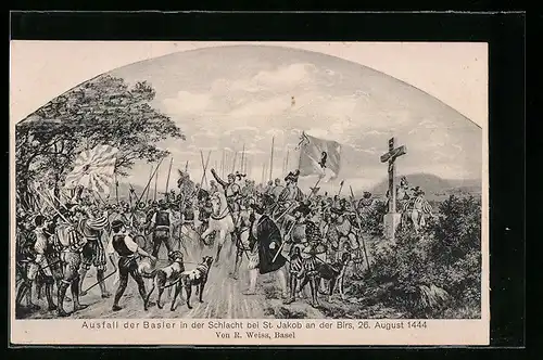 AK Ausfall der Basler in der Schlacht bei St. Jakob an der Birs 1444