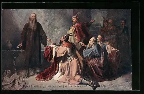 AK Selsky knize Sobeslav povysen z vezeni na trun r. 1174