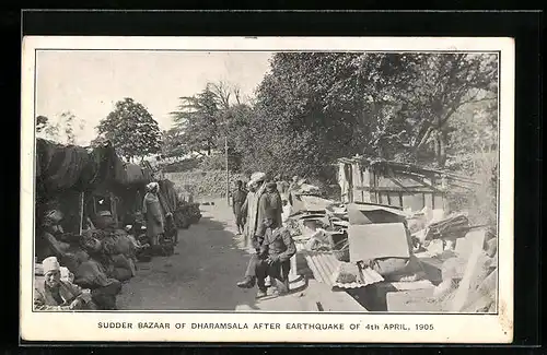 AK Dharamsala, Sudder Bazaar after Earthquake 1905