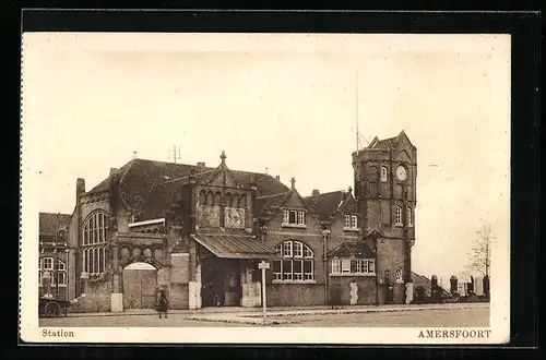 AK Amersfoort, Blick auf Bahnhof