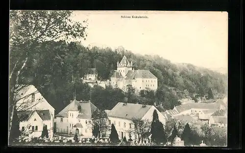 AK Liebstadt, Blick über die Häuser zum Schloss Kukukstein