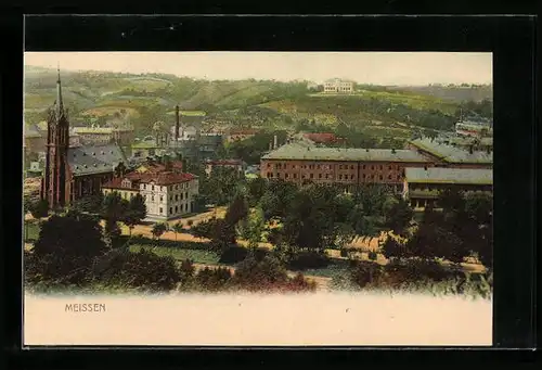 AK Meissen, Generalansicht der Stadt