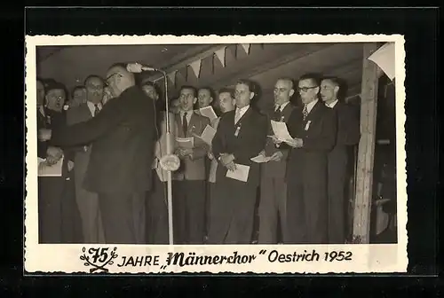 Foto-AK Oestrich, 75 Jahre Männerchor 1952