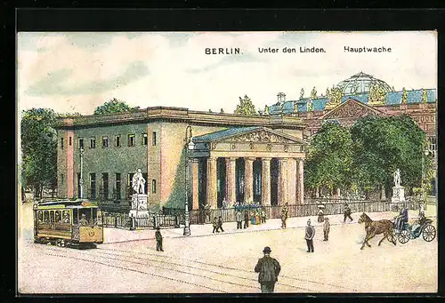 AK Berlin, Hauptwache, Unter den Linden