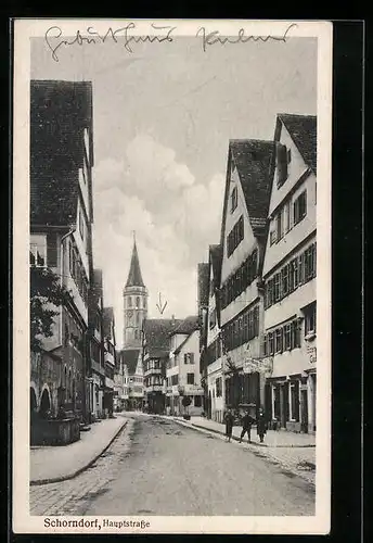 AK Schorndorf, Blick in die Hauptstrasse