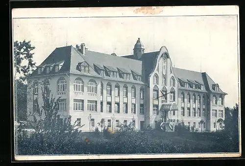 Foto-AK Biberach, Das Schulhaus