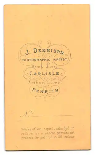 Fotografie J. Dennison, Carlisle, englischer Herr im Tweed Anzug mit Koteletten