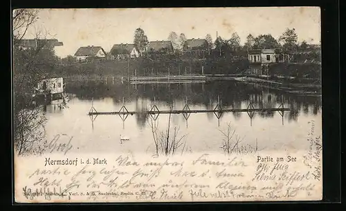 AK Hermsdorf i. d. Mark, Partie am See