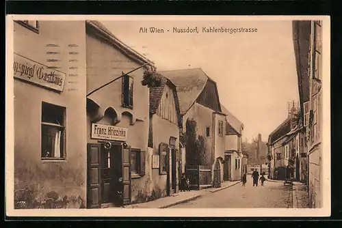 AK Wien-Nussdorf, Kahlenbergerstrasse mit Gasthaus