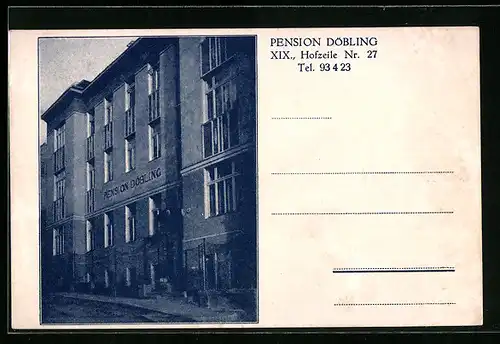 AK Wien, Pension Döbling, Hofzeile 27