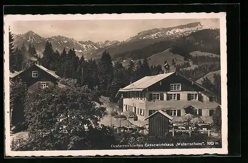 AK Walserschanz, Österreichisches Grenzwirtshaus