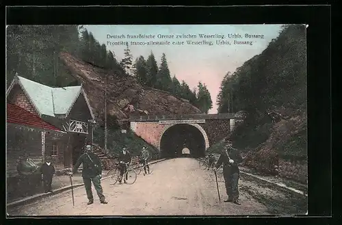 AK Deutsch-französische Grenze zwischen Wesserling, Urbis, Bussang
