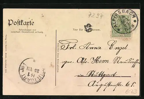 AK Alpirsbach, Ortsansicht mit Kirche