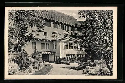 AK Alpirsbach /Schwarzw., Sanatorium Heilenberg mit Einfahrt