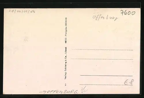 AK Offenburg /Baden, Hauptstrasse aus der Vogelschau