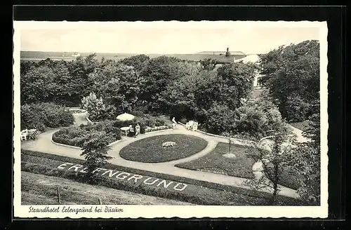 AK Büsum, Strandhotel Erlengrund, Garten