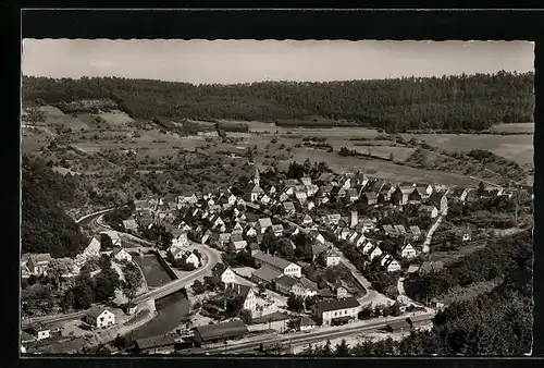 AK Wildberg, Ortsansicht aus der Vogelschau