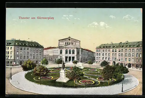 AK München, das Theater am Gärtnerplatz