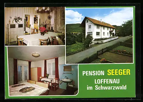 AK Loffenau /Schwarzwald, Pension Seeger, Blumenweg 2