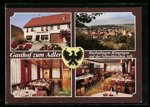 AK Burladingen-Ringingen, Ortsansicht, Gasthof zum Adler, Schmitterain 3, Strasse