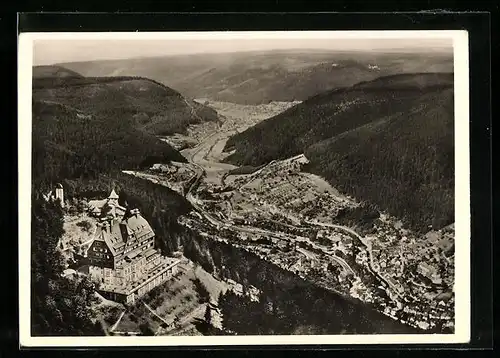 AK Wildbad, Ortsansicht mit Sommerberghotel, Bes. Karl Bätzner