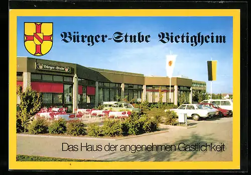 AK Bietigheim /Baden, Bürger-Stube Bietigheim, Inh. Fam. Aufmwasser, Schulstrasse 10