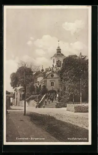 AK Eisenstadt, Wallfahrtskirche im Sonnenschein