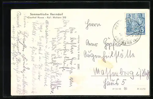 AK Herrndorf, Gasthaus Hasse