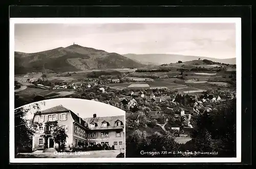 AK Gresgen / Schwarzwald, Ortsansicht mit Gasthaus zum Löwen