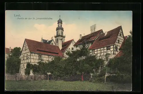 AK Lauf /Pegnitz, Partie an der St. Johannniskirche