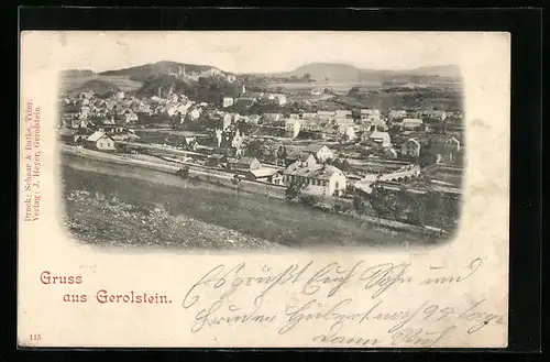 AK Gerolstein, Totalansicht mit Bahnhof