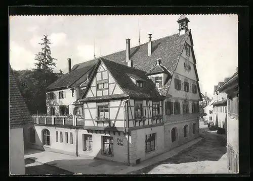 AK Bad Überkingen, Strassenpartie am Badhotel