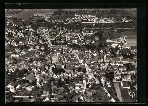 AK Kuchen /Württ., Totalansicht des Ortes, Fliegeraufnahme