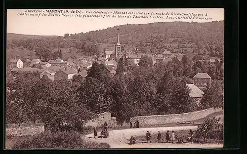 AK Manzat, Vue Generale, Manzat est situes sur la route de Riom-Chatelguyon