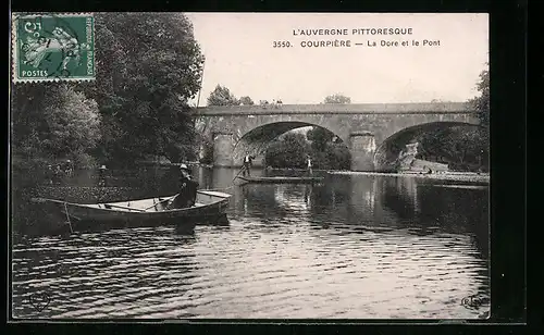 AK Courpiere, La Dore et le Pont