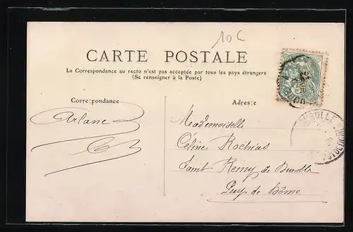 AK Ambert, Ortsansicht mit Gebäuden