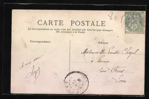 AK Ambert, Ortsansicht mit Gebäuden