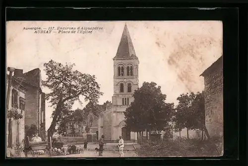 AK Aubiat, Place de l'Eglise