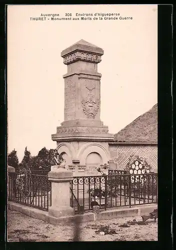 AK Thuret, Monument aux Morts de la Grande Guerre