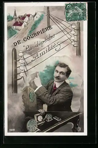 AK Arlanc, De Courpiere par depeche Amities